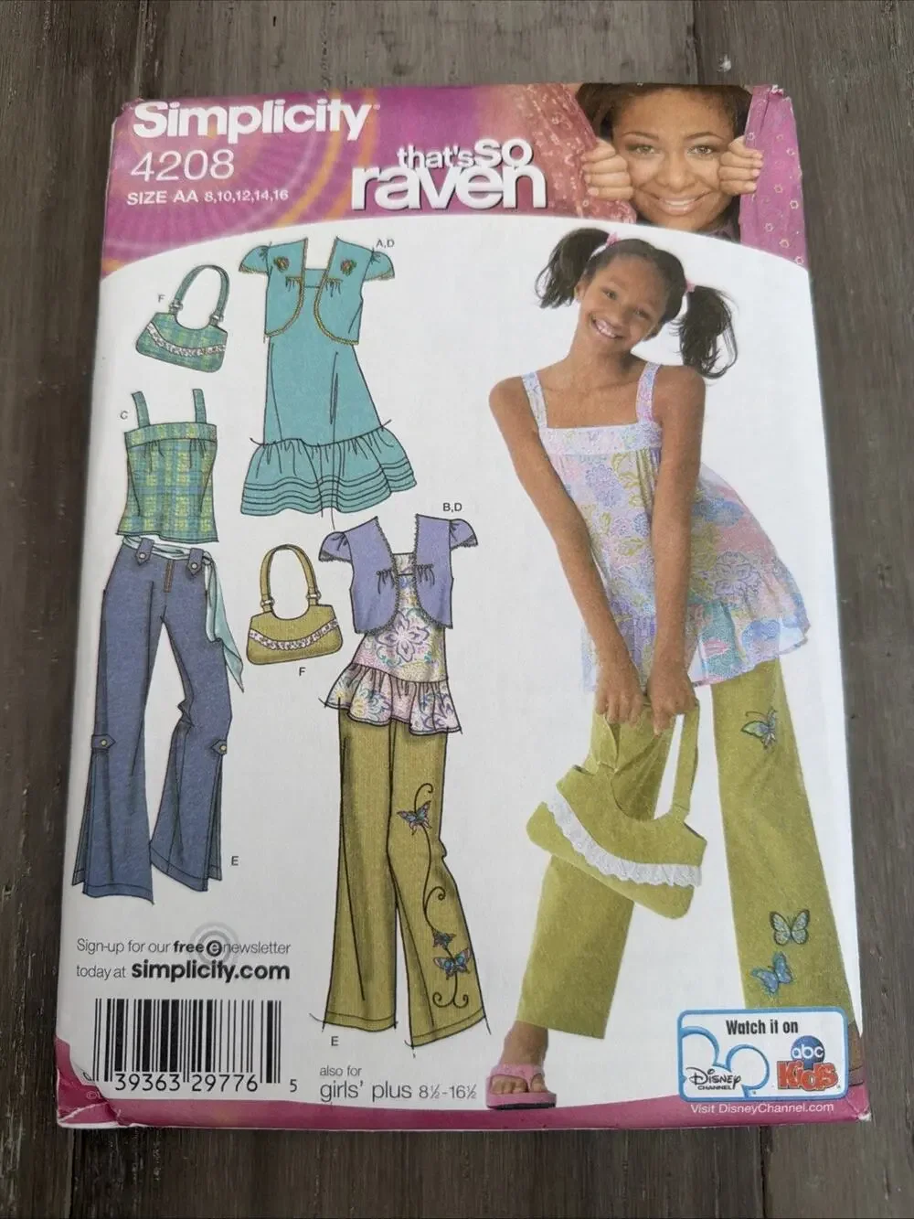 Simplicity 4208 Disney That’s So Raven girls clothing pattern size AA 8-16 Sewin